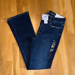 American Eagle Outfitters Dark Blue High Rise Skinny Kick NWT 4 R